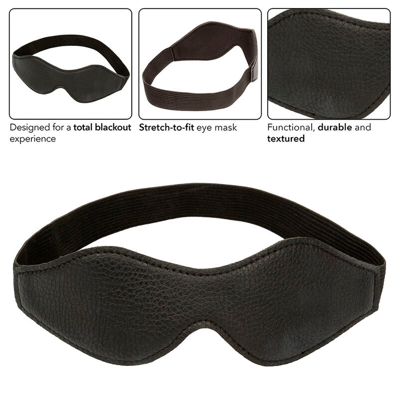 Masque Occultant Nocturnal Cuir Végan Noir - Calexotics
