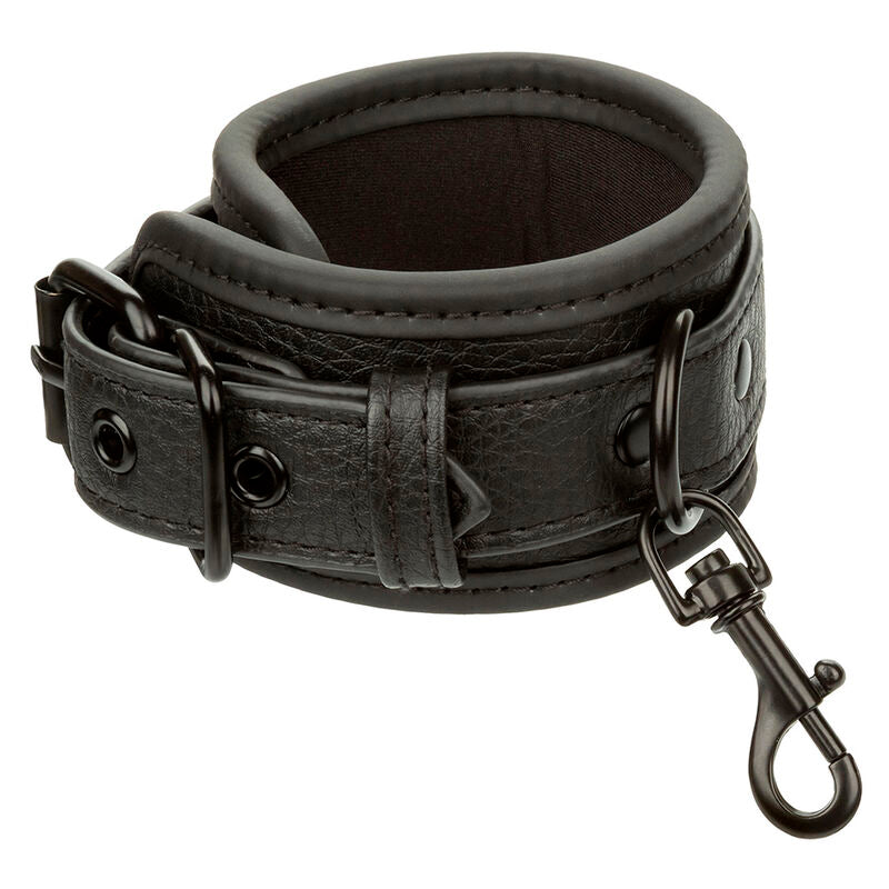 Menottes Cuir Nocturnal Poignets Réglables Noirs - CalExotics