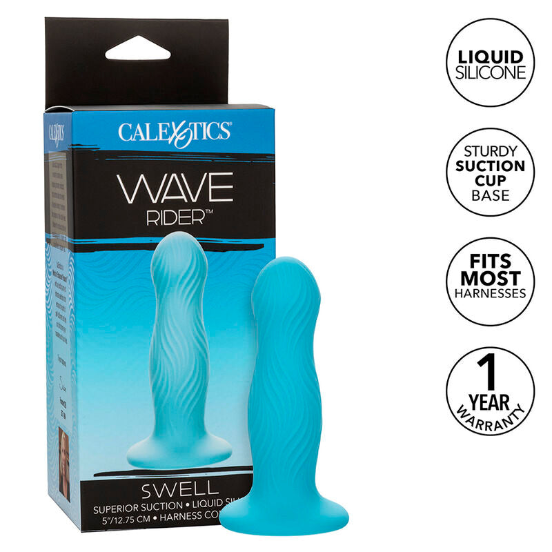 Plug Anal Ondulé Wave Rider Swell Bleu - CalExotics