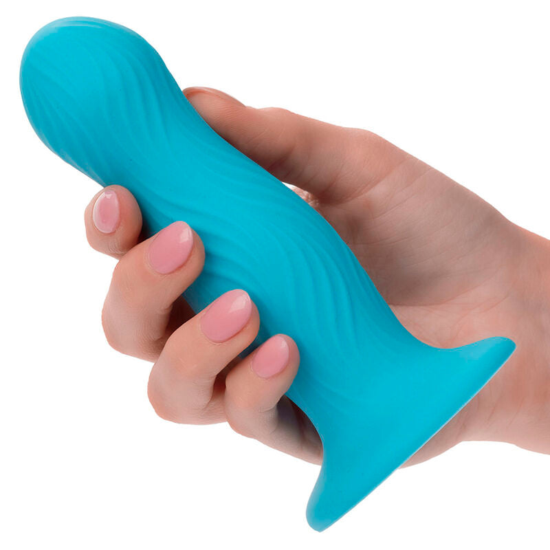 Plug Anal Ondulé Wave Rider Swell Bleu - CalExotics