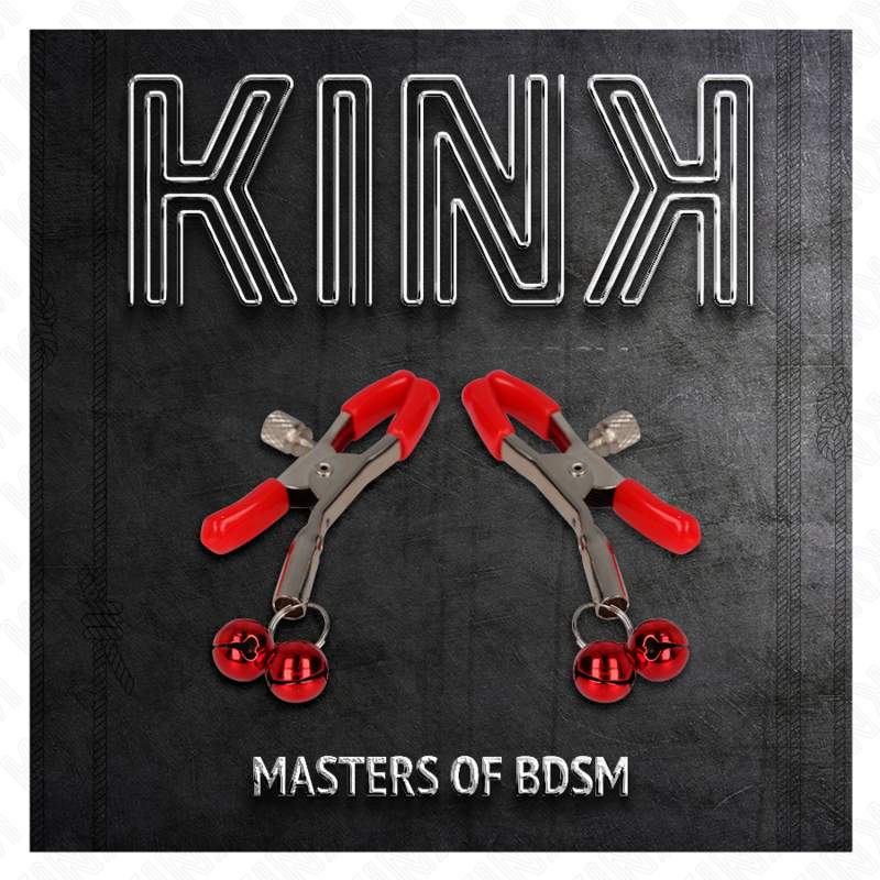 KINK – Pince à Seins réglables avec clochette Rouge
