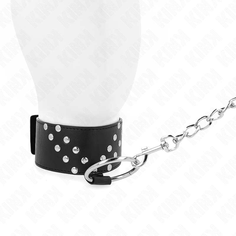 Collier BDSM avec Laisse 65cm Réglable 36-43cm - KINK - KINK COLLAR & GAG