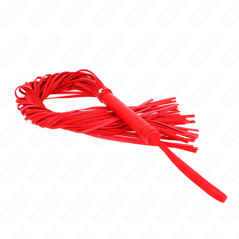 KINK - Fouet BDSM Rouge en PVC - 70 cm