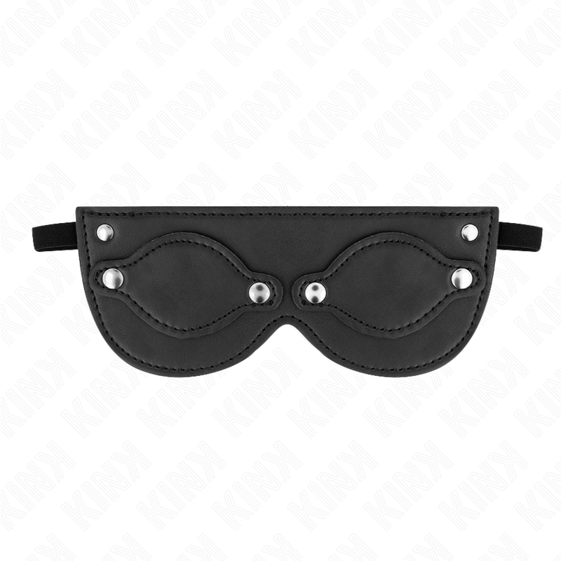 Masque en cuirette avec cache-yeux détachables - Kink - KINK MASKED ALLURE
