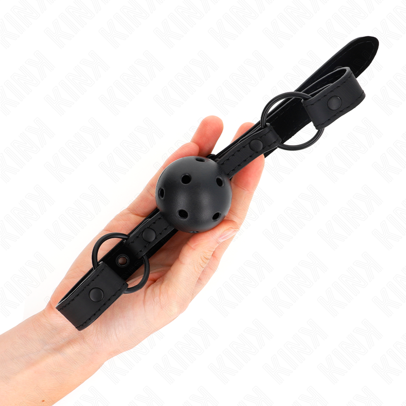 Bâillon Boule Néoprène 4,5 cm Ball Gag Réglable - KINK