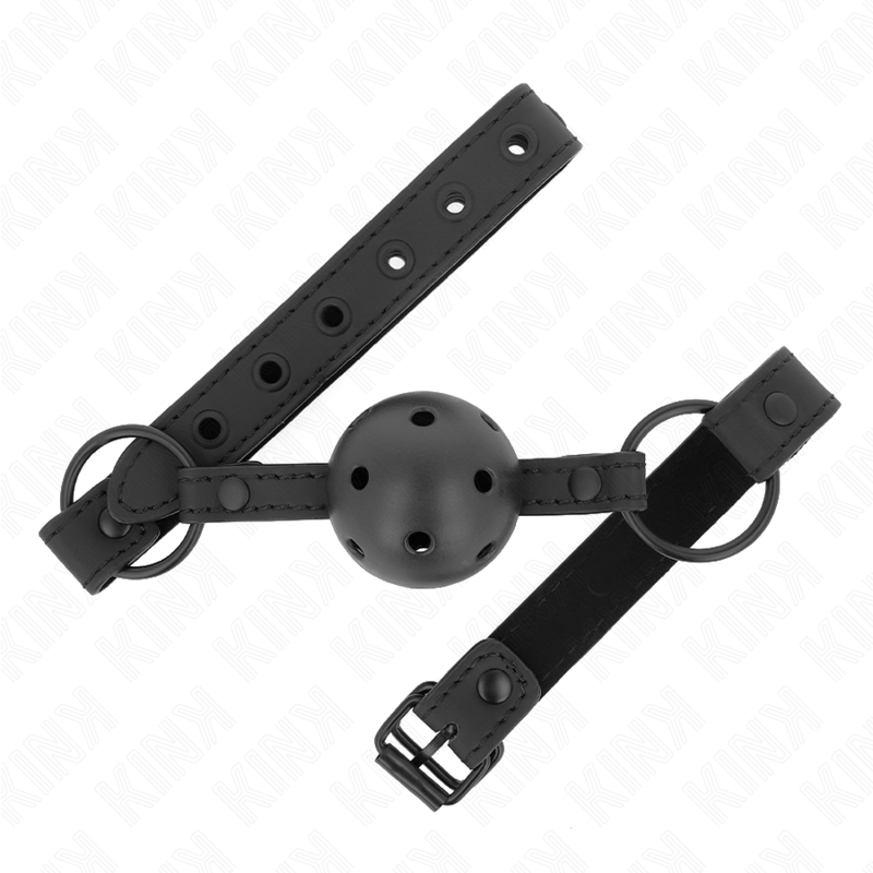 Bâillon Boule Néoprène 4,5 cm Ball Gag Réglable - KINK