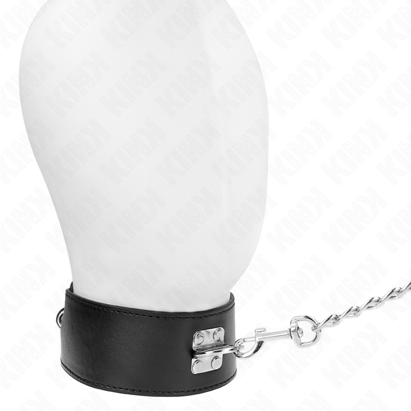 Collier avec Ceinture et Bracelet Noir Ajustable 65cm - KINK - KINK COLLAR & GAG