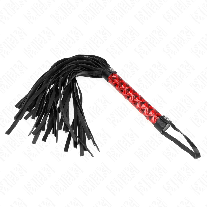 KINK - Mini Fouet BDSM avec Motif Diamant - 40 cm