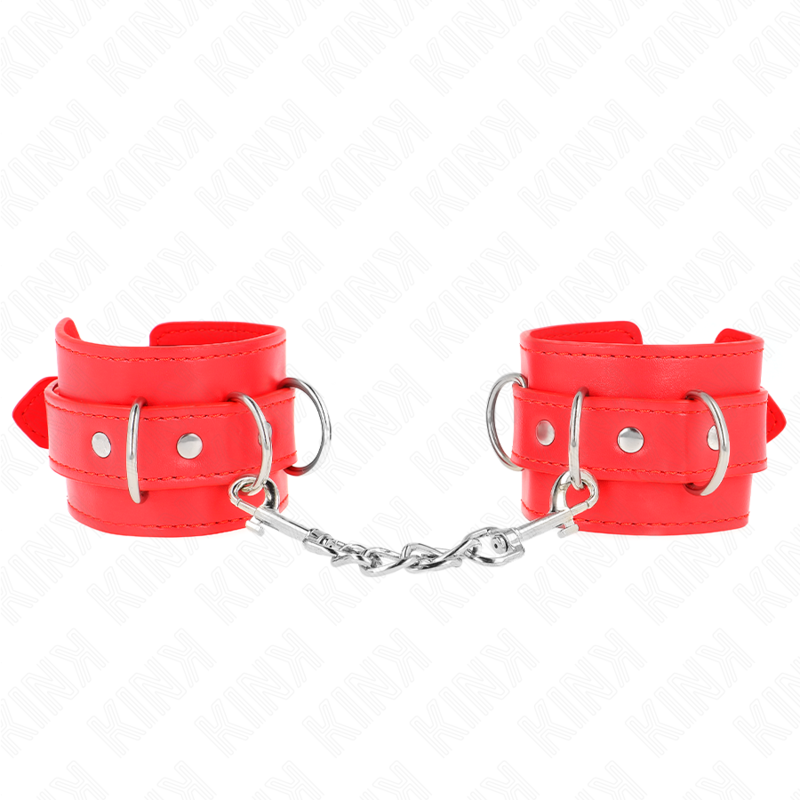 Menottes BDSM Ajustables Kink Rouges 17,5-25cm - Kink - KINK WRIST RESTRAINT