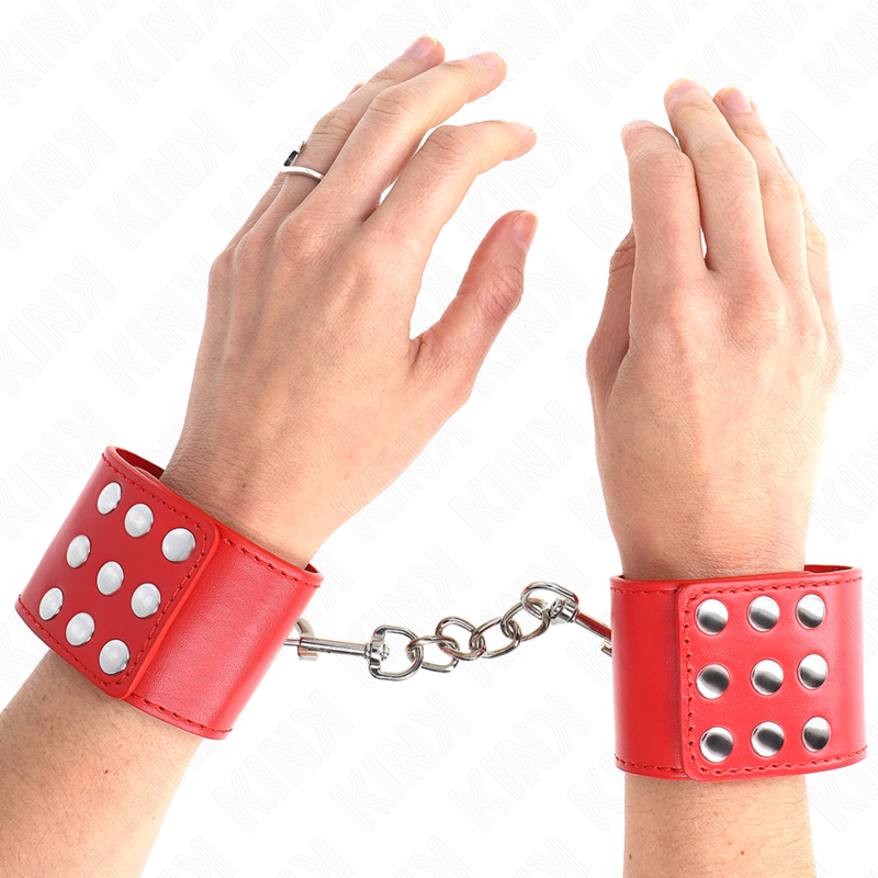 Menottes Poignets KINK Réglables Rouge 19-24cm - KINK - KINK WRIST RESTRAINT
