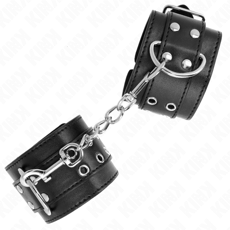 Menottes Appui-Poignets Double Boucle Noir Ajustable - KINK - KINK WRIST RESTRAINT