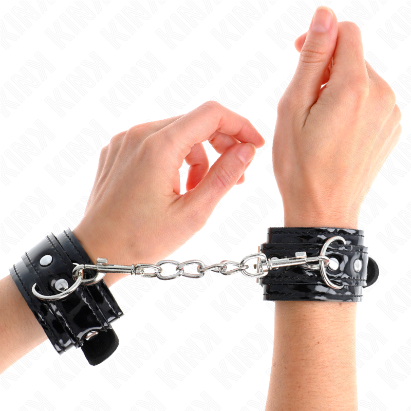 Menottes Néoprène Brillant Ajustables 17-24cm - Kink - KINK WRIST RESTRAINT
