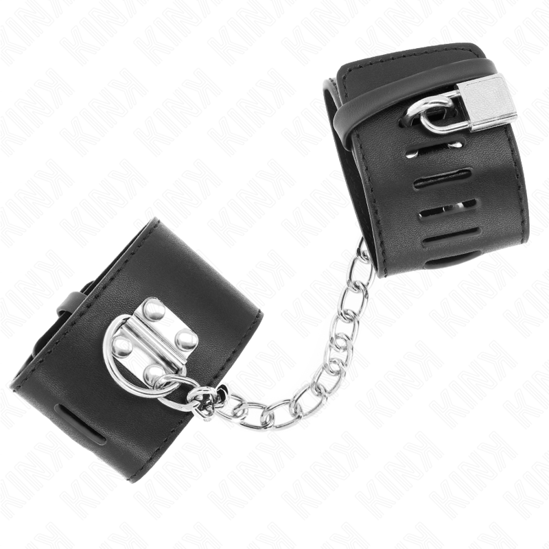 Menottes KINK Appui-Poignets avec Chaîne 30cm Noir - KINK WRIST RESTRAINT