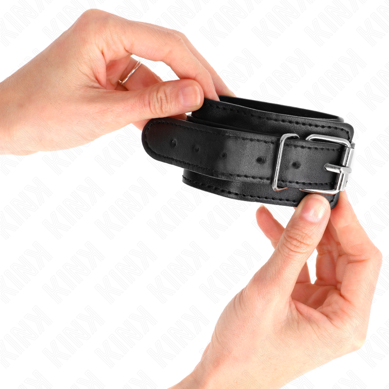 Menottes BDSM Appui-Poignets Fins Noir Réglable - KINK - KINK WRIST RESTRAINT