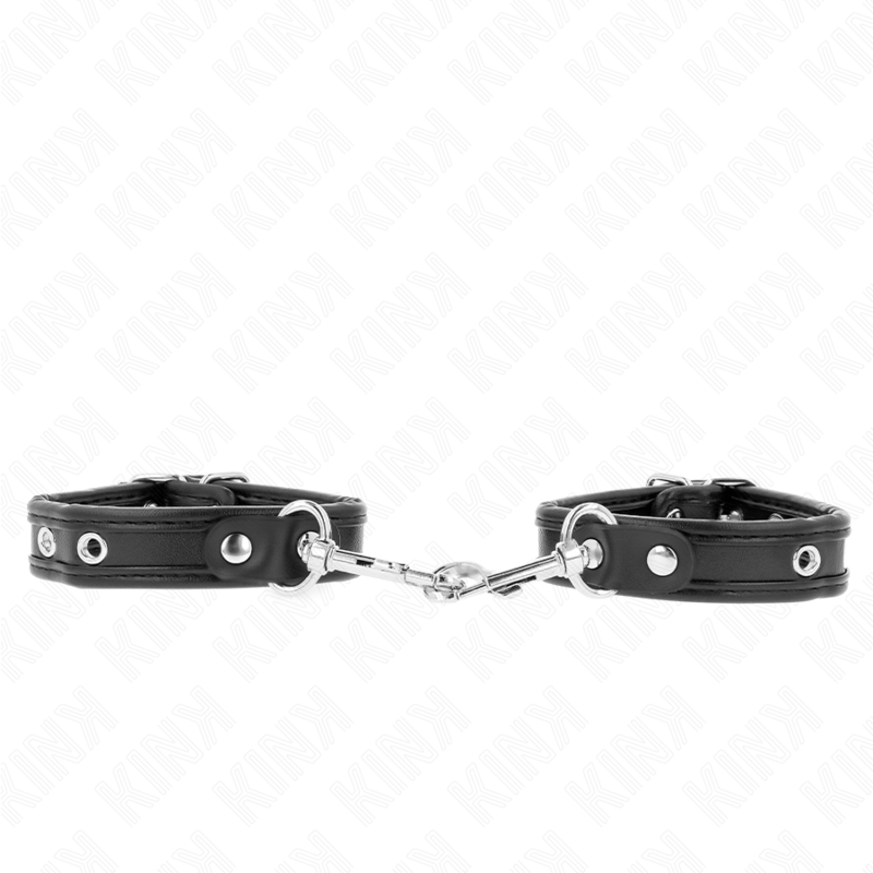 Bracelets BDSM Mini Noir avec Clous Réglables - KINK - KINK WRIST RESTRAINT