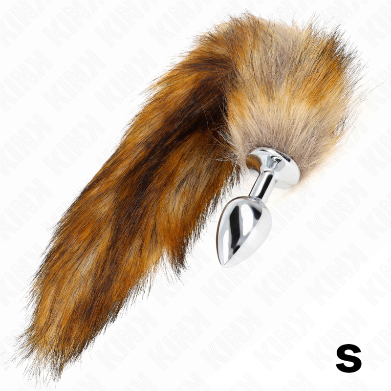 Plug Anal Queue de Renard Synthétique Marron 40 cm Taille S - KINK