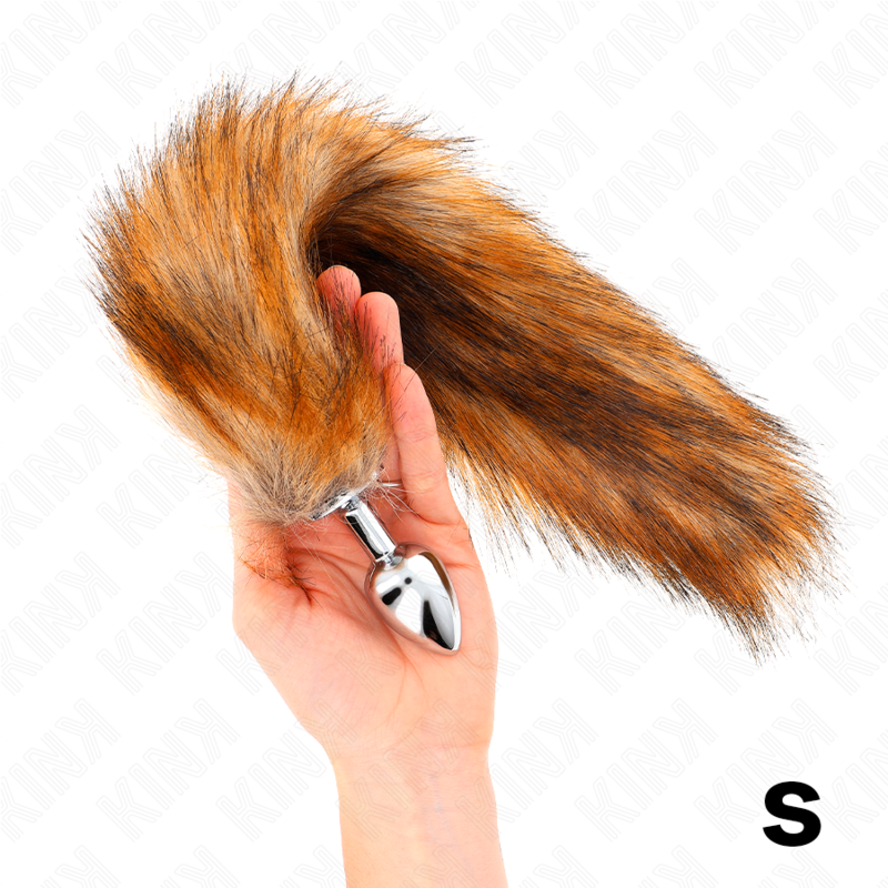 Plug Anal Queue de Renard Synthétique Marron 40 cm Taille S - KINK