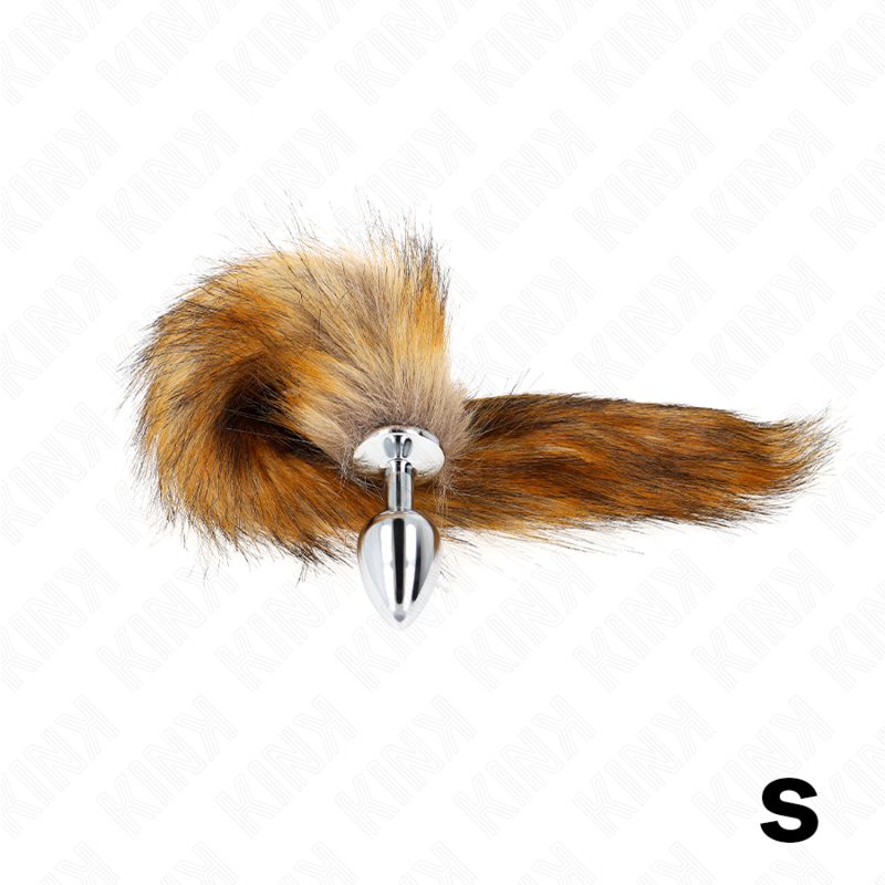 Plug Anal Queue de Renard Synthétique Marron 40 cm Taille S - KINK