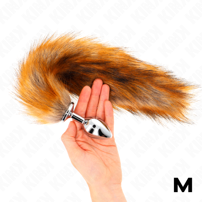 Plug Anal Queue de Renard Marron Synthétique 40 cm Taille M - KINK
