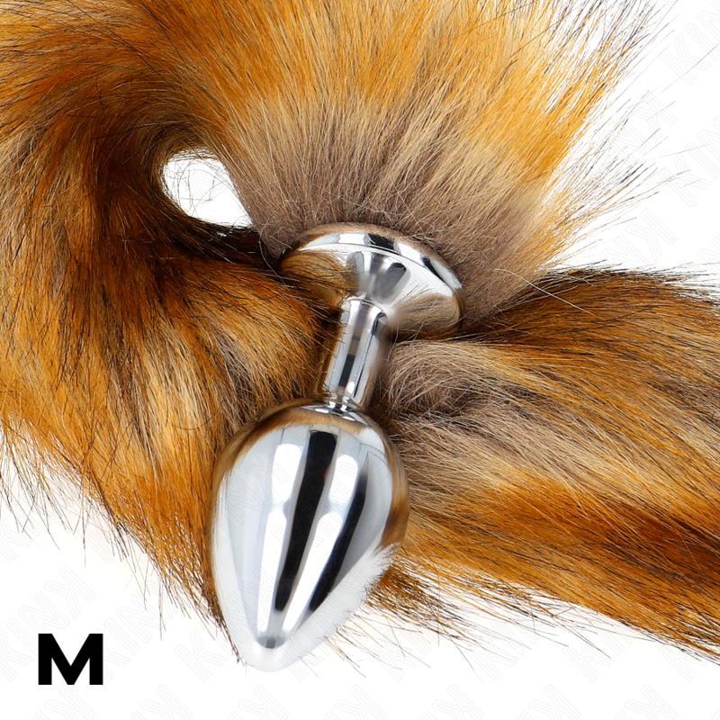 Plug Anal Queue de Renard Marron Synthétique 40 cm Taille M - KINK