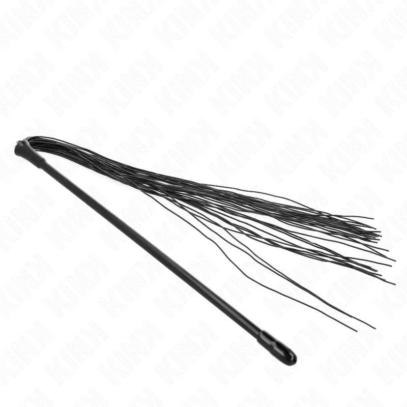 KINK - Fouet en Silicone Noir - 60 cm