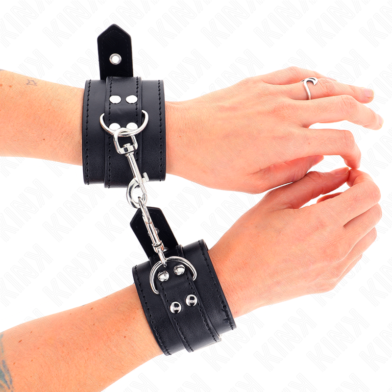 Bracelet BDSM Cuir avec Clous 35x6cm - Kink - KINK WRIST RESTRAINT