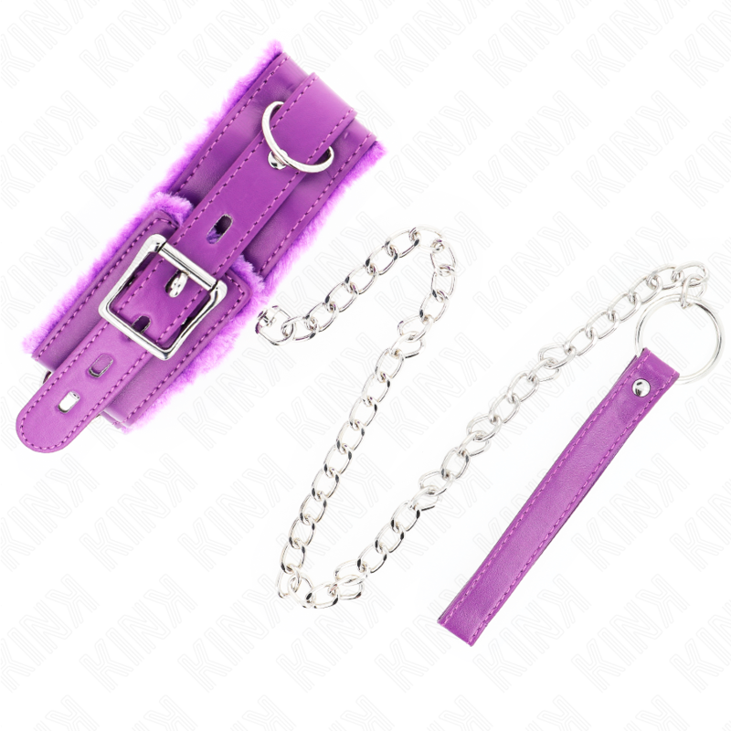 Collier BDSM avec Laisse 65cm Violet Restrictions - KINK - KINK COLLAR & GAG