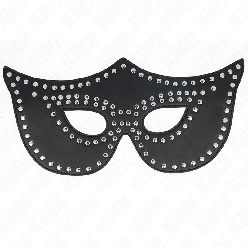 Masque en cuirette à rivets modèle 2 30x12 cm - Kink - KINK MASKED ALLURE