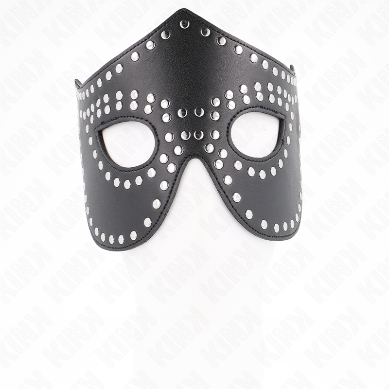 Masque en cuirette à rivets modèle 2 30x12 cm - Kink - KINK MASKED ALLURE