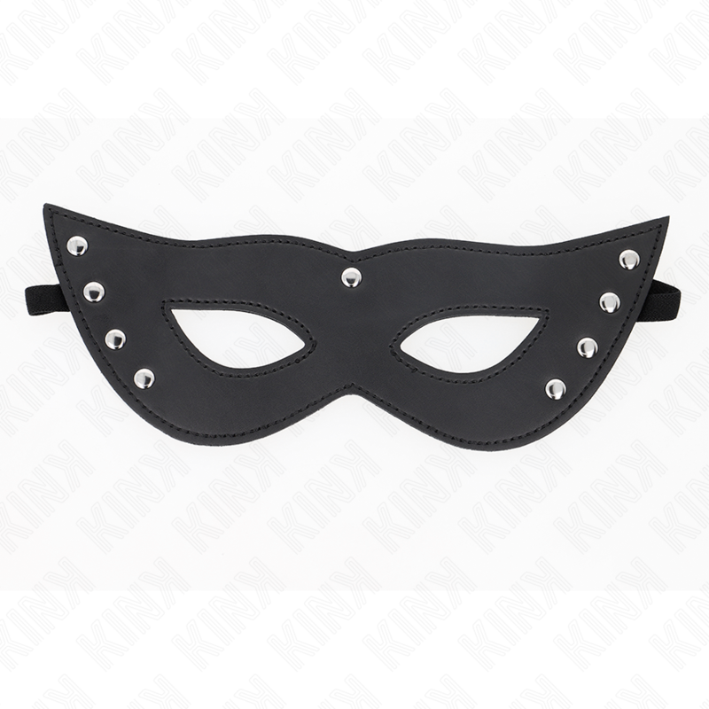 Masque pour les yeux 4 rivets 28x8 cm noir - Kink - KINK MASKED ALLURE