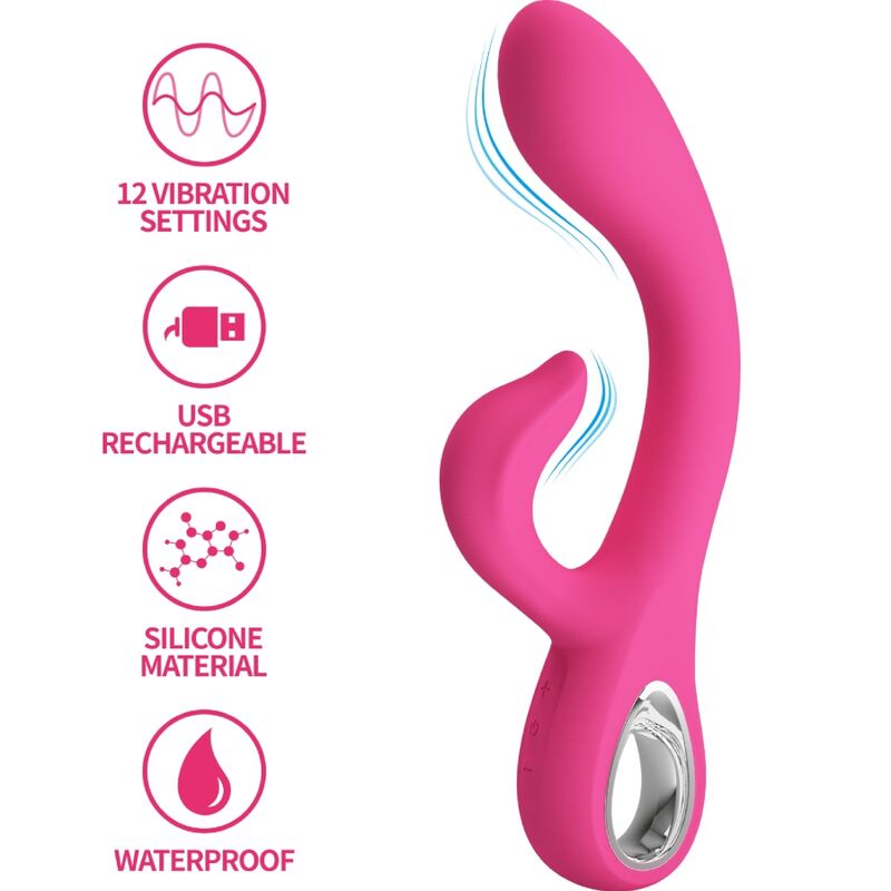 Vibromasseur Rabbit Pretty Love Double Stimulation Rose