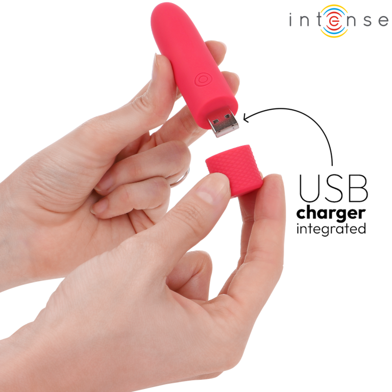 Bullet Vibrant Symone Rouge Rechargeable USB 8 Modes - Intense