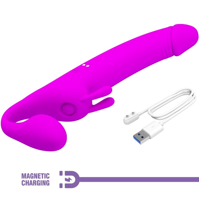 Gode-ceinture Sans Harnais Zanini Violet - Pretty Love