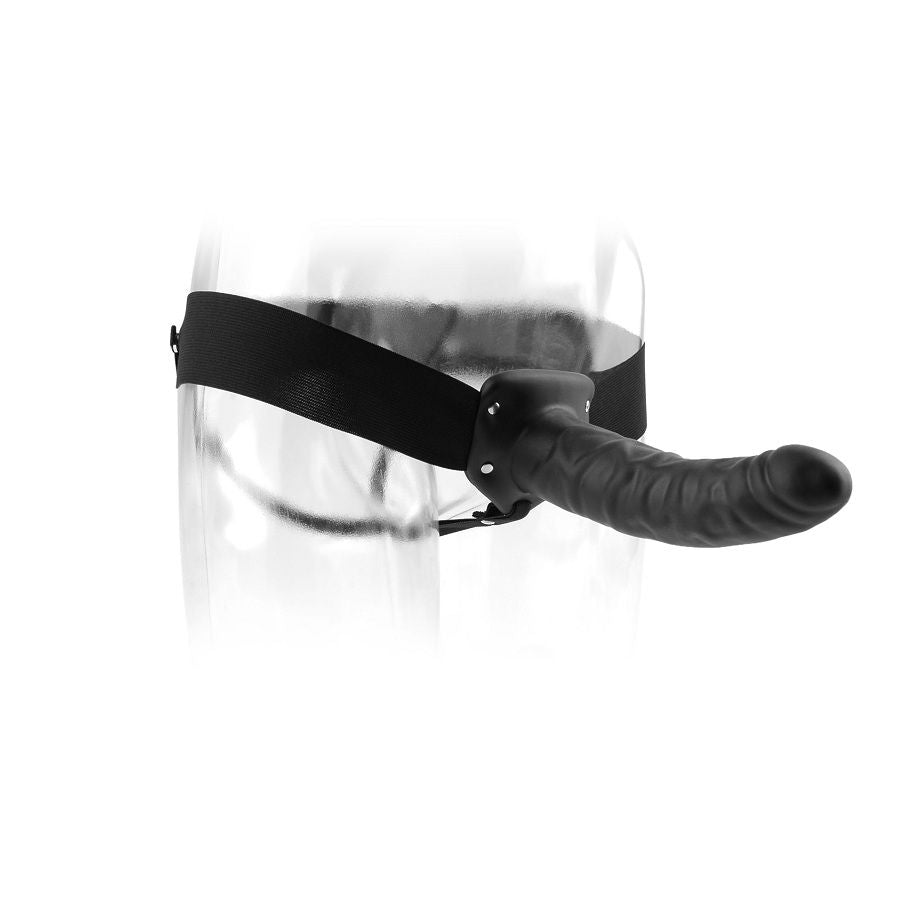 Gode Ceinture Creux 19cm Noir - Fetish Fantasy
