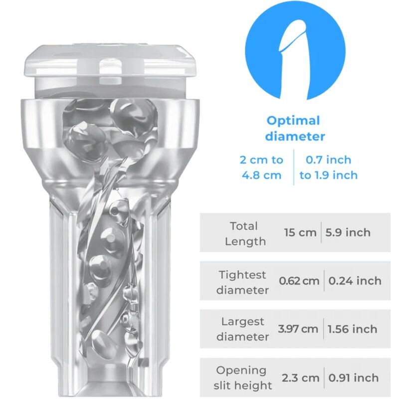 Masturbateur Feel Pocket Stroker Crystal + PowerBlow - Kiiroo