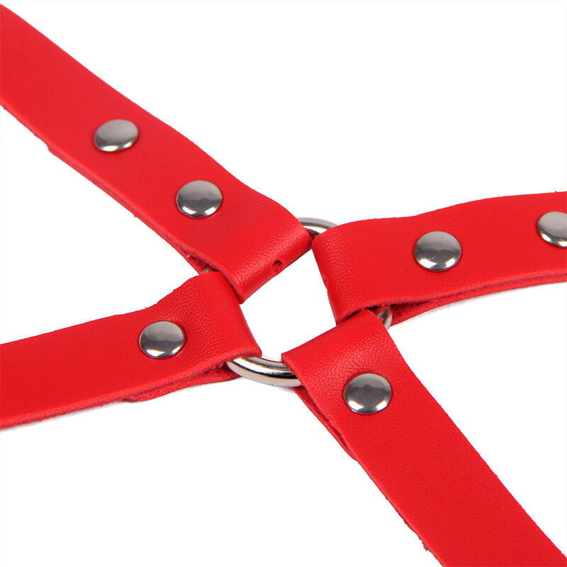 Menottes avec ceinture de bondage rouge taille unique - Subblime - SUBBLIME FETISH