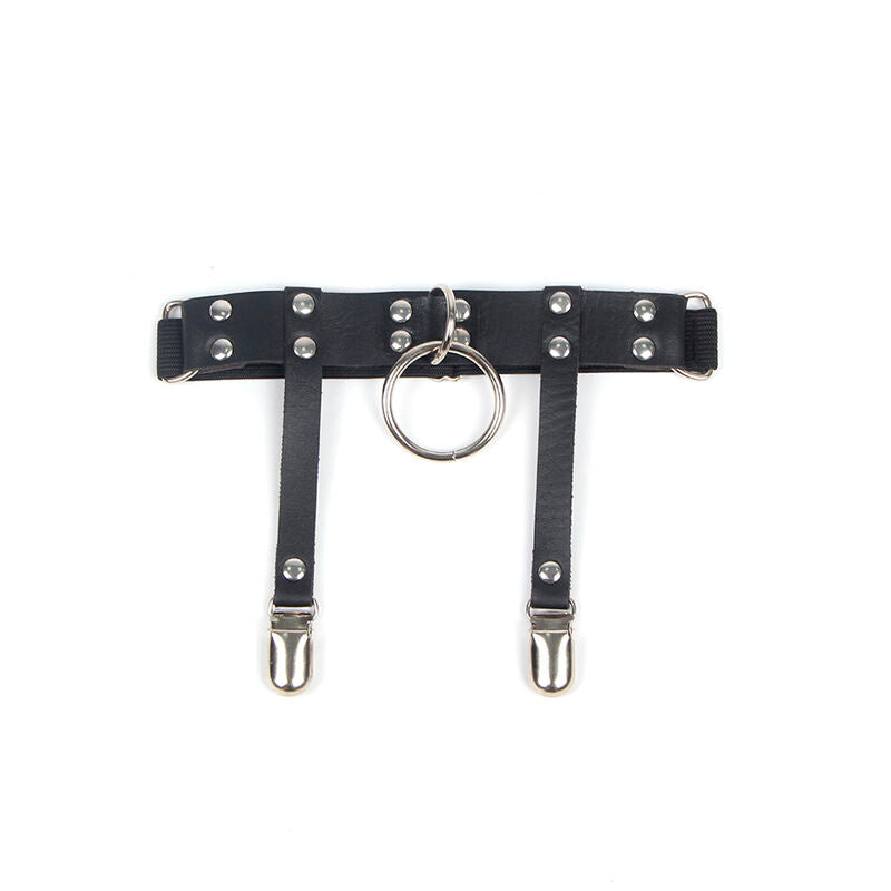 Subblime - 953744 jarretelle punk en cuir ajustable noir taille unique