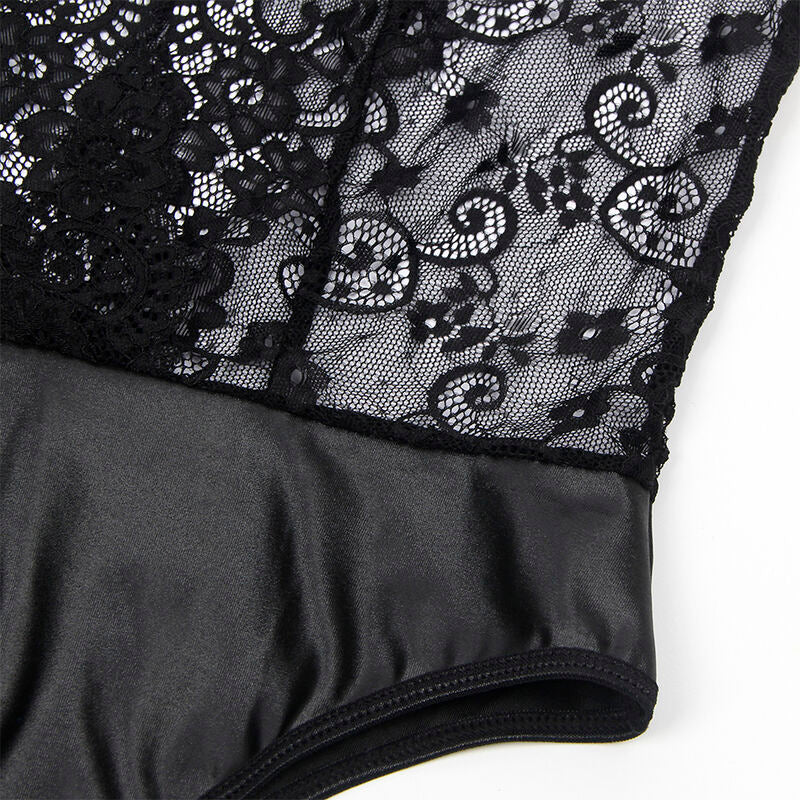 Body sexy avec porte-jarretelles noir S/M - Subblime - SUBBLIME BODYSTOCKINGS