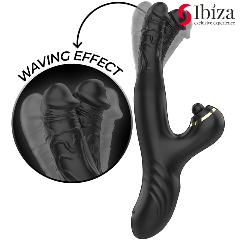Vibromasseur Two Dragons Double Stimulation Noir - Ibiza