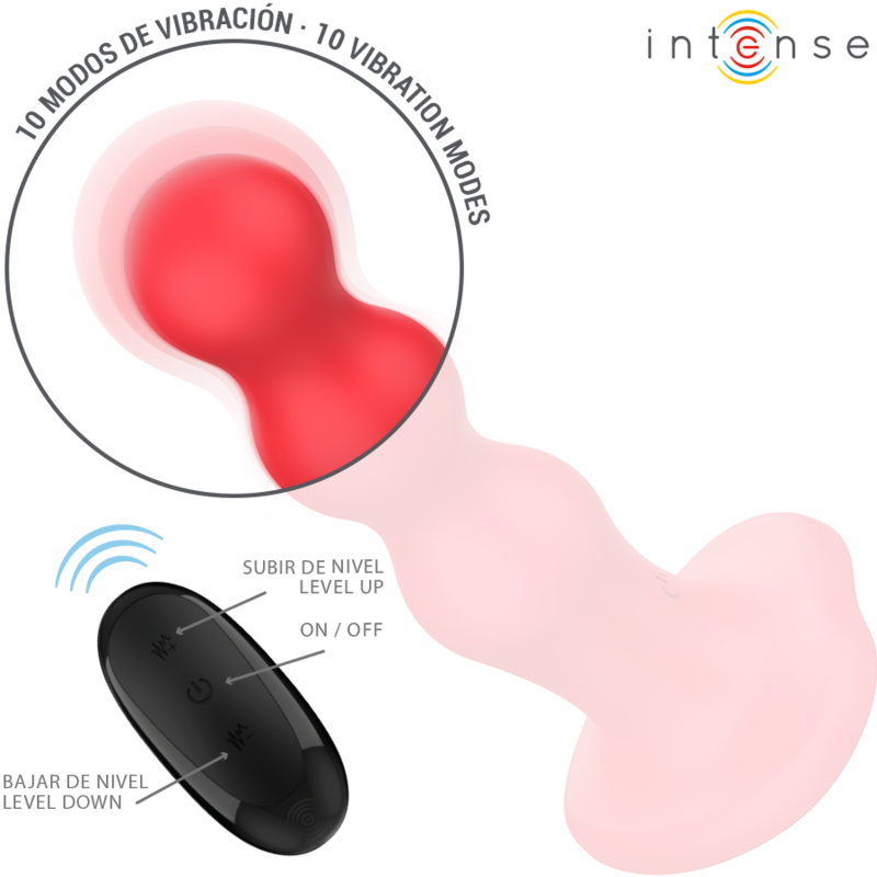 Vibrateur Cody Rouge avec Ventouse et Télécommande - Intense