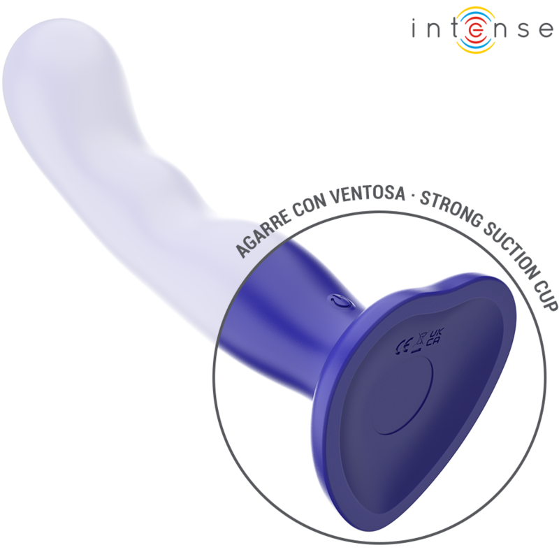 Vibromasseur Shorty Bleu avec Ventouse et Télécommande - Intense