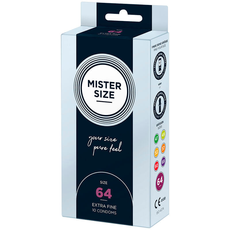 Mister Size – Préservatifs Grande Taille XXL 64 mm Ultra Confort – 10 unités
