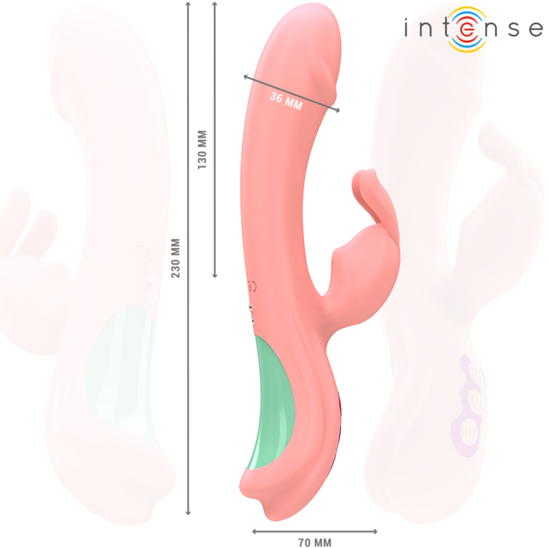 Vibromasseur Rabbit Rachel Oscillant Nude - Intense