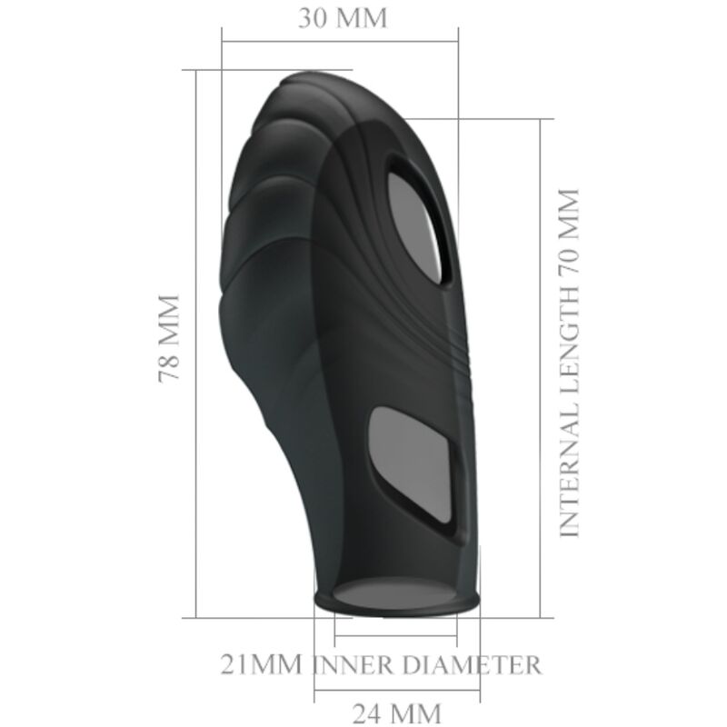 Stimulateur Doigt Vibrant Silicone Noir - Pretty Love