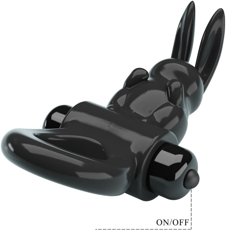 Anneau Vibrant Rabbit Excitant 10 Vibrations Noir - Pretty Love
