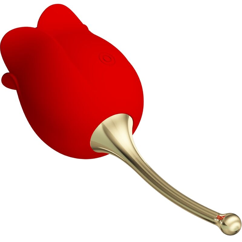 Stimulateur Clitoris Rose Lover 12 Vibrations Rouge - Pretty Love