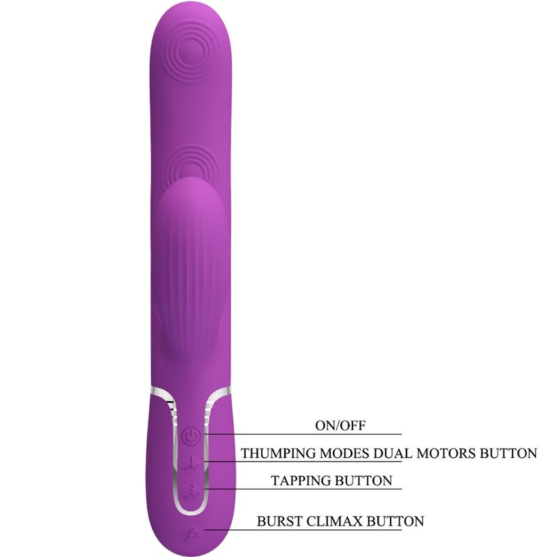 Stimulateur Rabbit Multifonction 3 en 1 Perlita Violet - Pretty Love