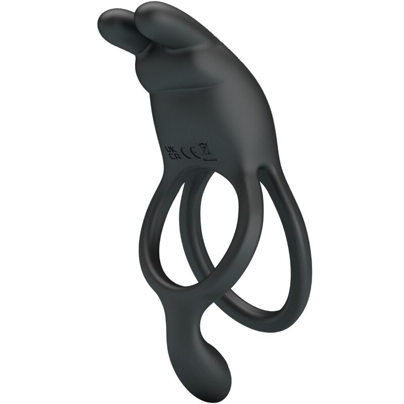 Anneau Vibrant Seth Double Stimulation Noir - Pretty Love