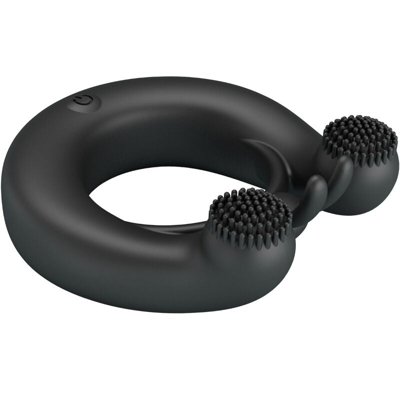 Anneau Vibrant Dahlia Stimulateur Clitoris Noir - Pretty Love