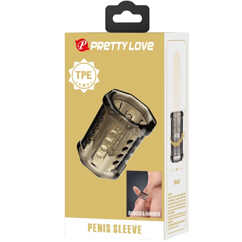 Manchon Pénis Texturé Transparent - Pretty Love